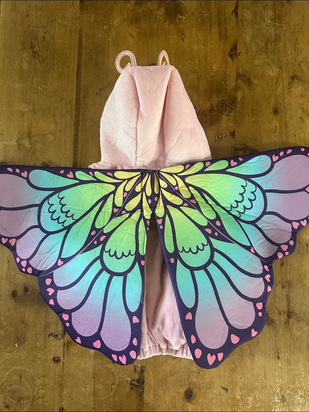 DREAM PLAY IMAGINE PINK BUTTERFLY WINGS COSTUME ONE PIECE 12 MONTHS NEW